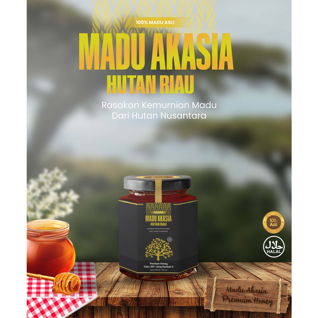 

Madu Asli Murni 100% Akasia Hutan Riau