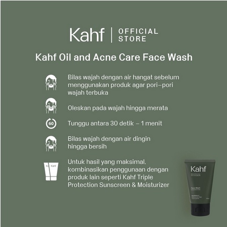 [ GROSIR ] Kahf Oil and Acne Care Face Wash 100 ml- Sabun Muka Pria