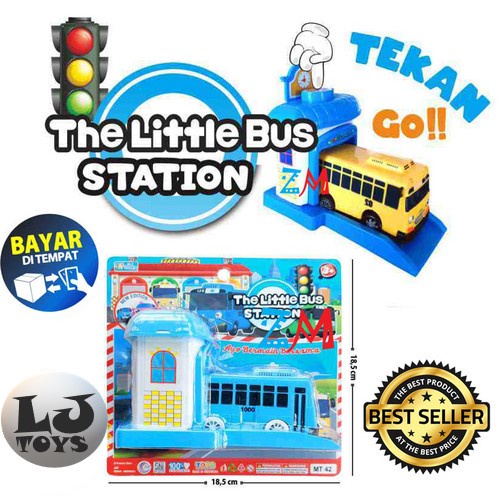 MAINAN THE LITTLE BUS STATTION MT42 BUS TOYAA MAINAN GARASI LUCU MOBIL MOBILAN BUS ANAK