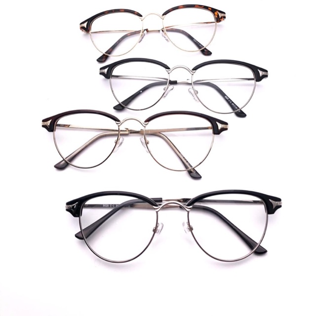 Paket lensa minus frame kacamata wanita korean vintage 9029