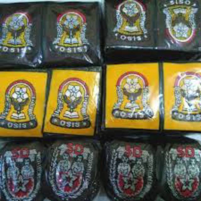 Bet sd bordir isi 100 biji badge sd | bed sd | logo sd | lambang sd | osis sd | tut wuri | tutwuri peralatan pramuka | perlengkapan pramuka | peralatan sekolah | perlengkapan sekolah