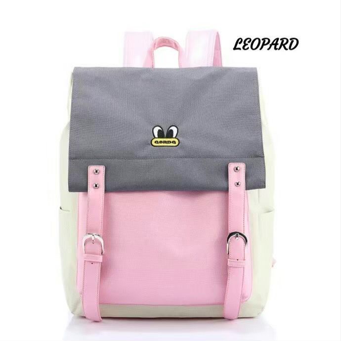 Ransel Korea Motif BEBEK Gesper Dua Kombinasi Warna