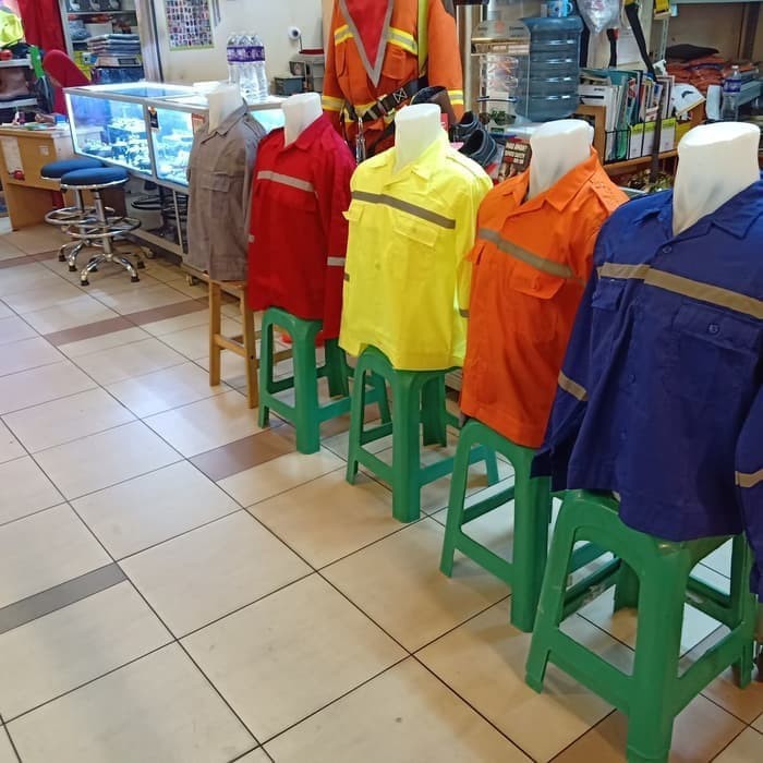 Baju Seragam Safety Lengan Panjang Bahan BERKUALITAS 100% AMERICAN DRILL