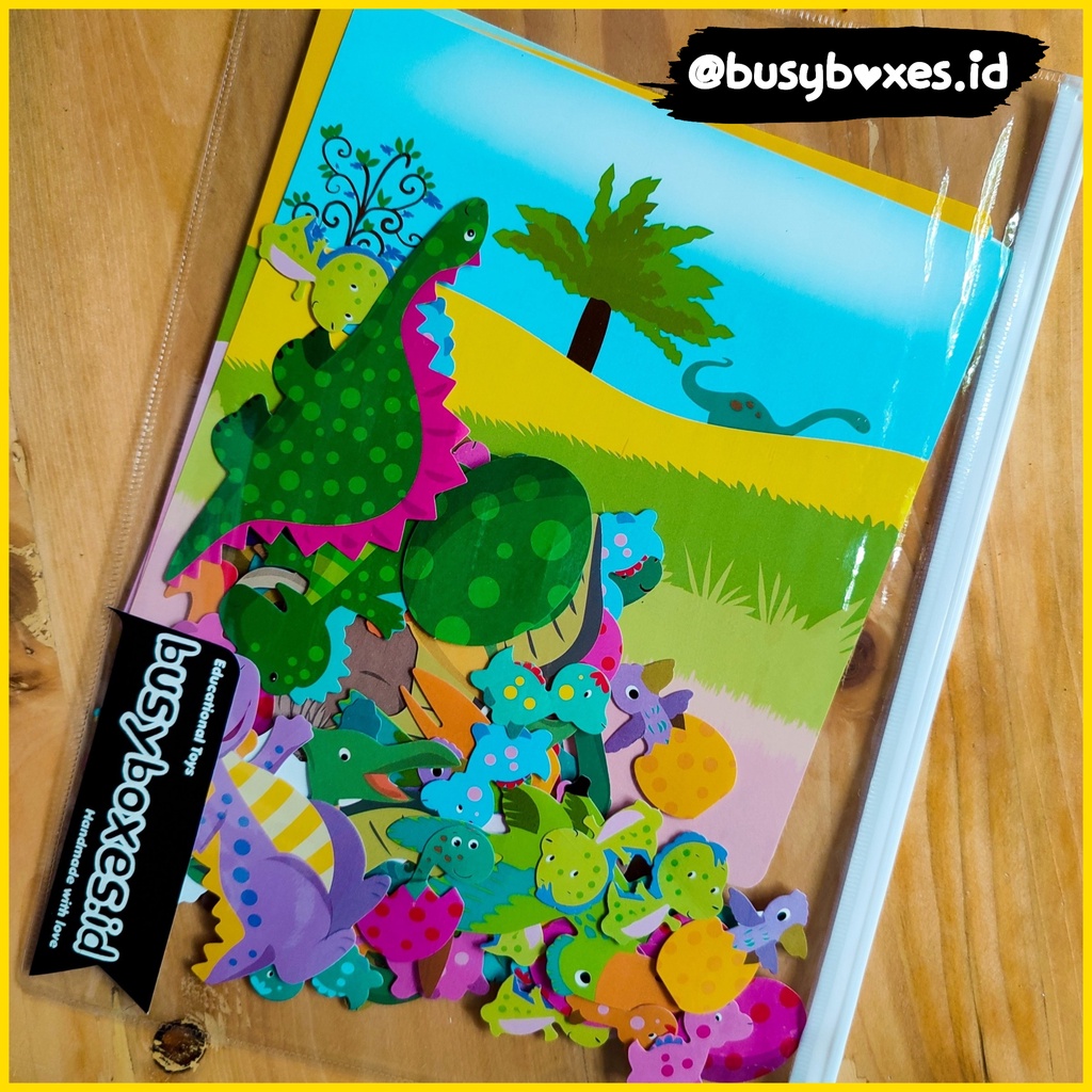 [busyboxes.id] worksheet busypage busy page aktivitas menempel sticker dinosaurus