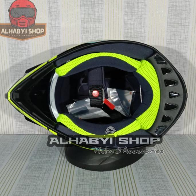 Helm Cross Kyt Jumpshot #3 Black/Yellow/Aquablue