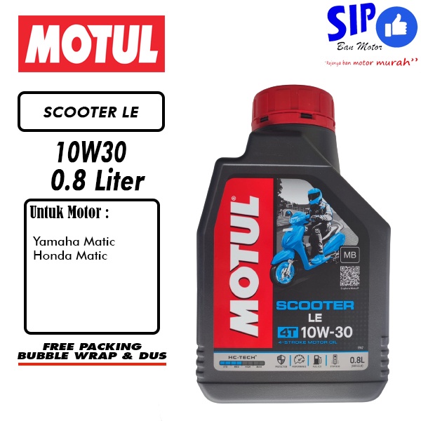 Oli motor matic MOTUL SCOOTER LE 10W30 0.8L 4T API SL JASO MB