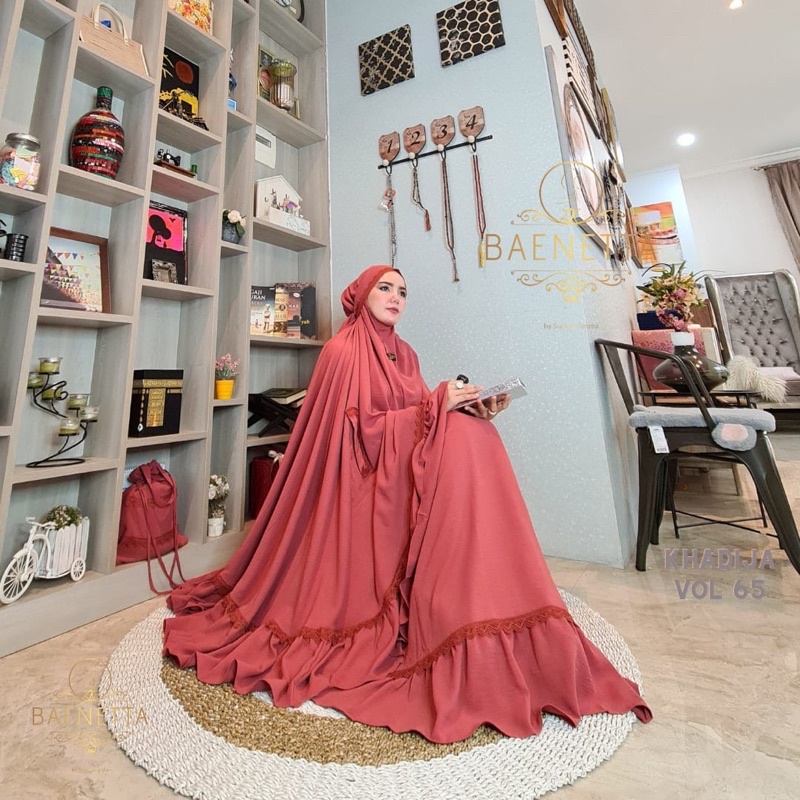 Mukena Khadijah,Baenetta Original,Baenetta premium,baenetta terbaru,mukena baenetta,mukena premium,m