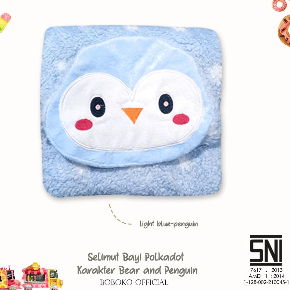 Get Discount BOBOKO Selimut Bayi Bulu Premium Bear and Penguin 78x71 SLMT2