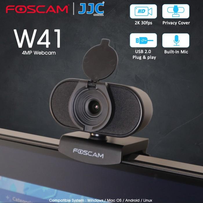 JJC x Foscam Webcam 2K 4MP Dual Mic for Online Meeting, Game Streaming Best Seller