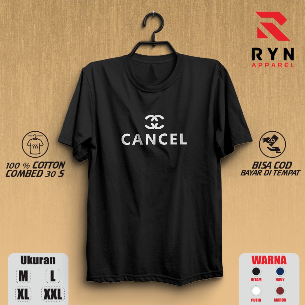 Kaos CANCEL PLESETAN CHANNEL Premium Brand Distro Baju kaos pria wanita Tshirt Murah Keren