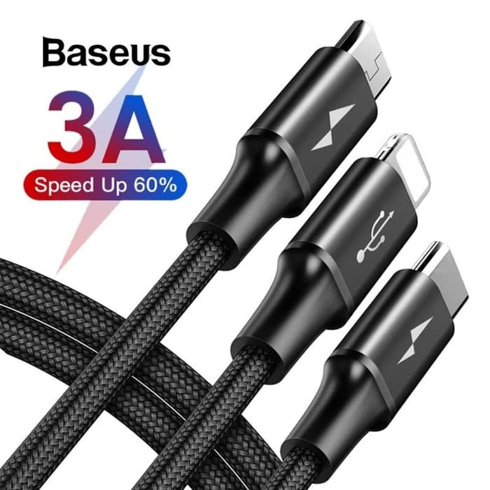 KABEL USB BASEUS BS - CA - 3 IN 1 CABLE MICRO APPLE TYPE C