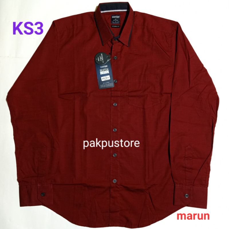Kemeja lengan panjang Pria merk SCOTCH&CO original