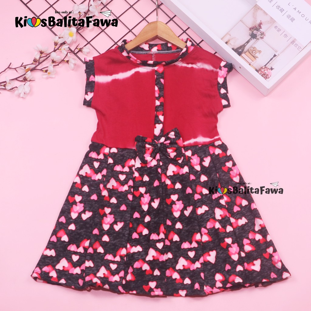 Dress Lala size Bayi - 9 Tahun / Dress Anak Perempuan Cewek Dres Batik Murah Casual Yukensi