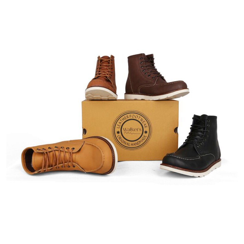 Sepatu boots kulit asli WB 01