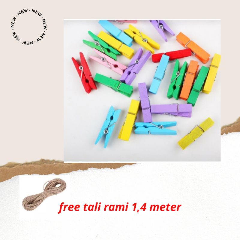 jepitan foto warna warni + tali rami