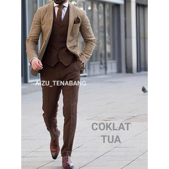 CELANA KANTOR FORMAL PRIA CLIMFIT COKLAT TUA/CELANA KERJA PRIA/CELANA BAHAN PRIA