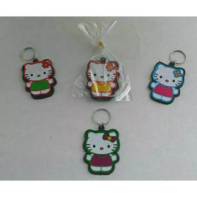 Souvenir pernikahan/khitanan/ gantungan kunci helokitty murah gratis kartu ucapan terimakasih