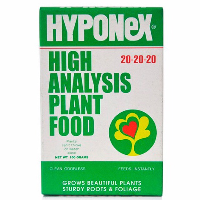 Pupuk daun seimbang HYPONEX 20-20-20 isi 100gr