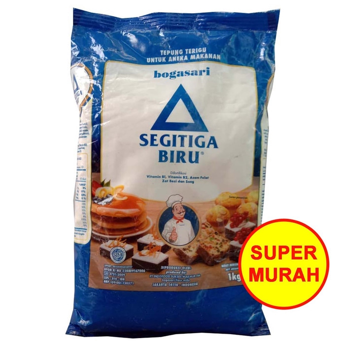 

Segitiga Biru Tepung Terigu Bogasari Premium Kemasan 1 Kg |1Kg