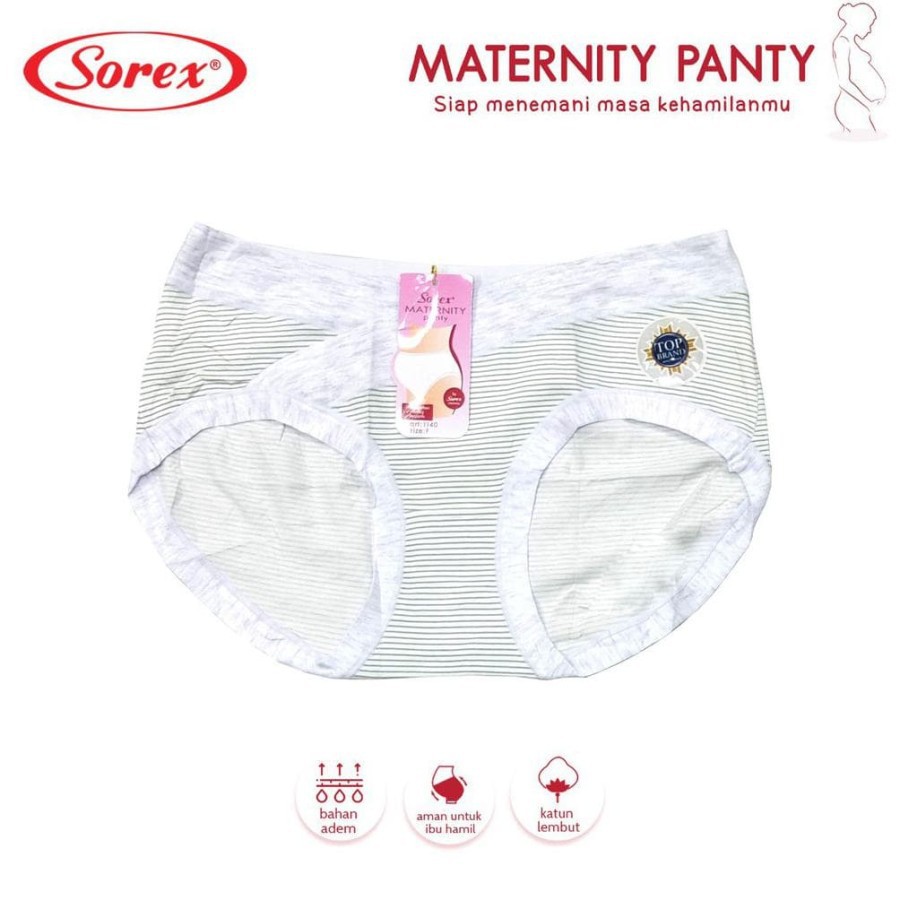 Sorex Celana Dalam Wanita Hamil Motif Garis - Maternity Panty CD 1140