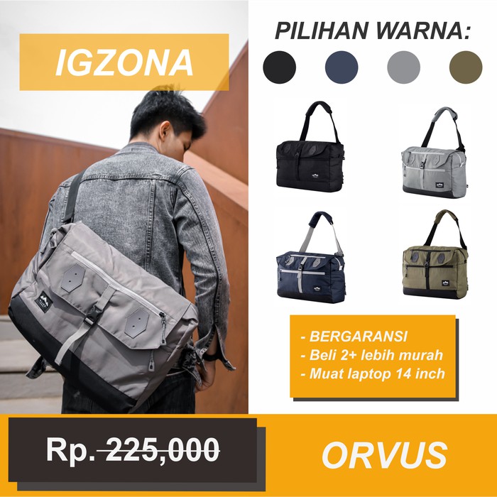 Tas Laptop Waterproof Bodypack Selempang Esgotado Faixo Primeiro Hitam