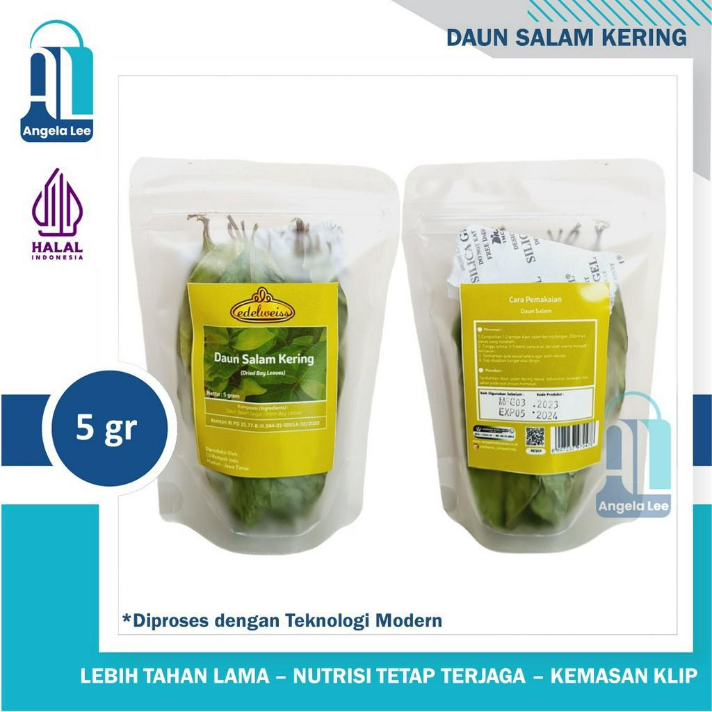 Edelweiss Daun Salam Kering 5gr Bumbu Dapur Asli Tahan Lama Dried Bay Leaves