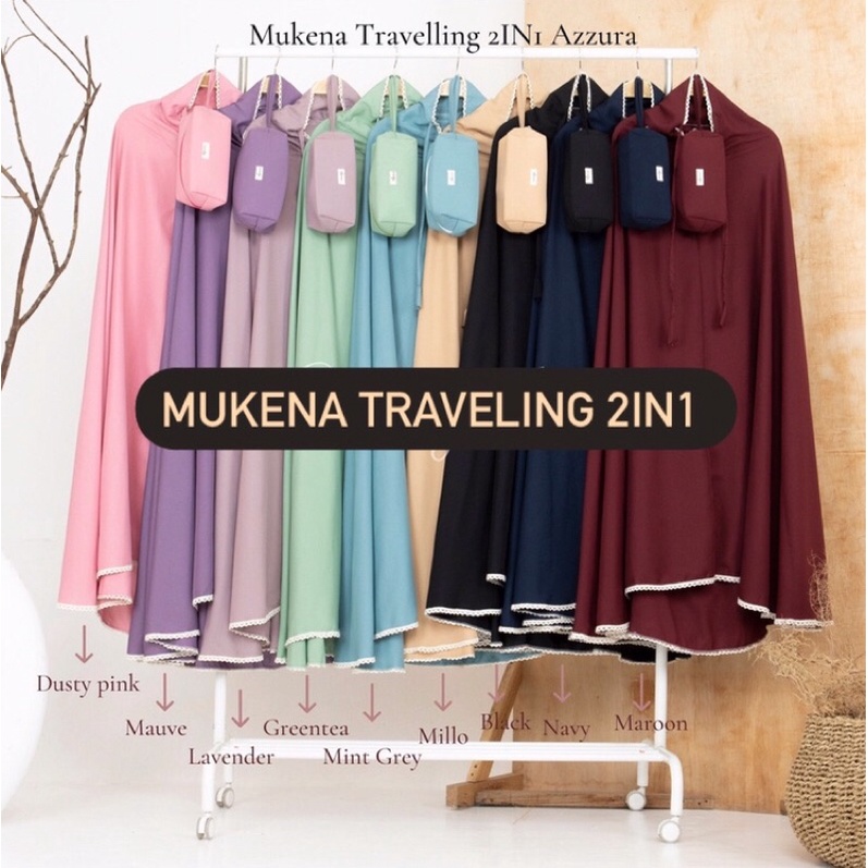 MUKENA TRAVELING 2 IN 1 AZZURA