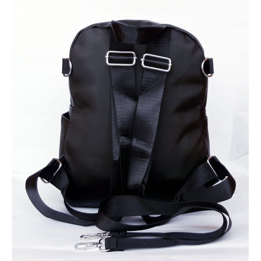 PROMO CUCI GUDANG TAS Ransel Remaja Fashion 2in1 Bisa Ransel dan Selempang Bahan Anti Air Import - Silet 13inch