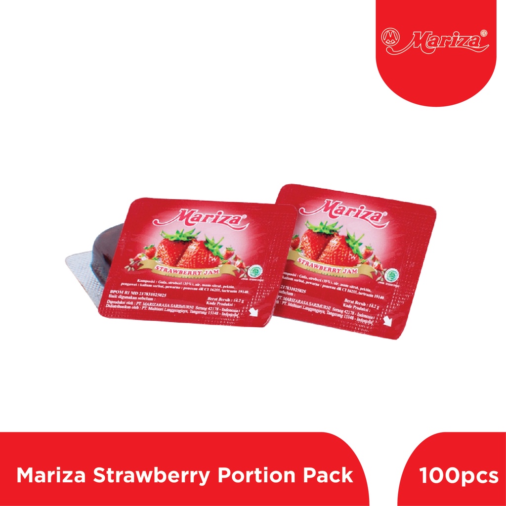 Mariza Portion Jam Strawberry 100pcs @14,2gr