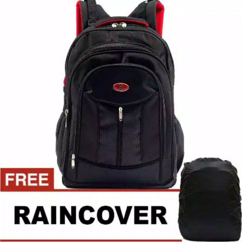 Tas Sekolah Ransel Pria Backpack Cowok Cewek SMP SMA SD SMU Murah Kent Kent Codora Murmer Abu Kanvas-5