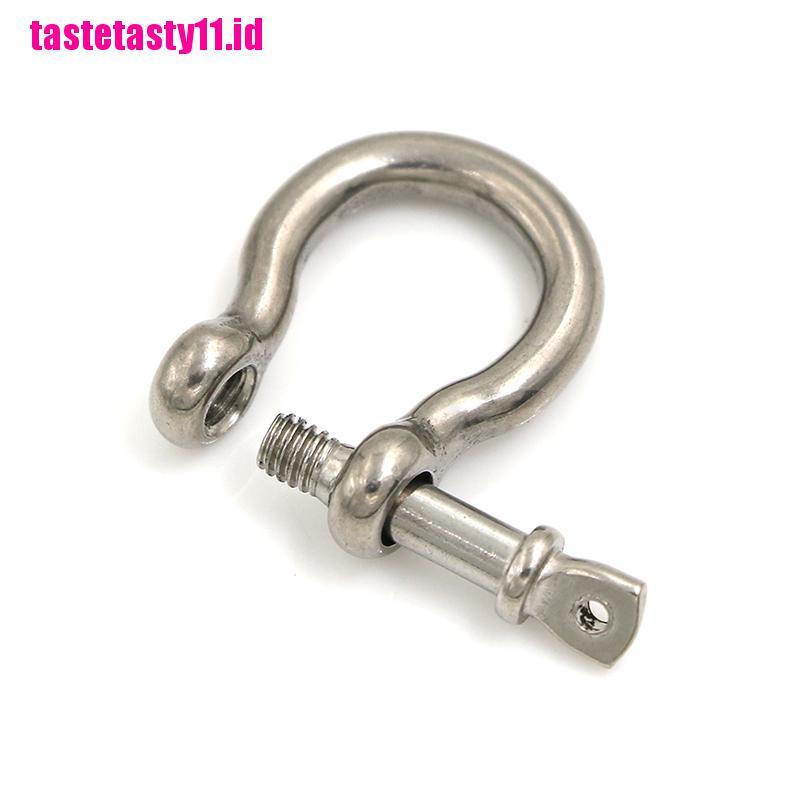 【TTID】5pcs m4 304 stainless bow shackle steel screw pin shackle bow Rigging