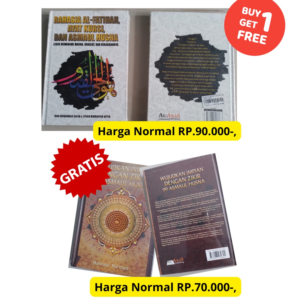 PAKET AGAMA ISLAM | RAHASIA AL-FATIHAH, AYAT KURSI DAN ASMAUL HUSNA GRATIS BUKU WUJUDKAN IMPIAN DENG