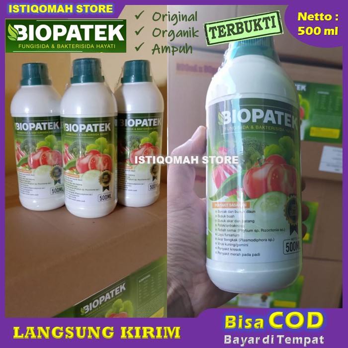 BIOPATEK 500ml Obat Penyakit Bercak dan Busuk Daun Tanaman Sayuran Tomat yang Bagus Paling Ampuh Akibat Curah Hujan Tinggi