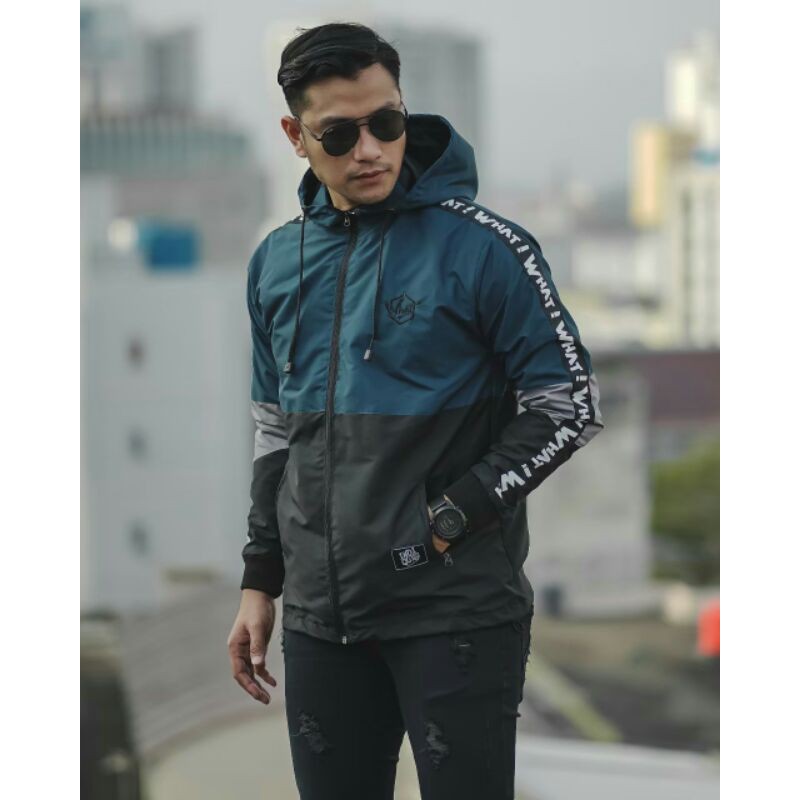 JAKET PRIA JAKET PARASUT JAKET INDIGO ORIGINAL