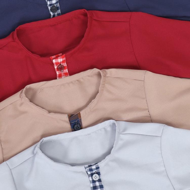 ♥ Setelan Anak Laki Baju Gamis Celana Panjang Peci Set Sarkoci Kurta Sarung Polos Kain Katun Cowok N