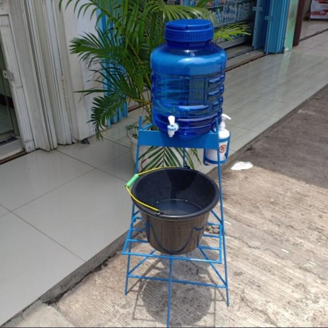 tempat cuci tangan portable injak wastafel