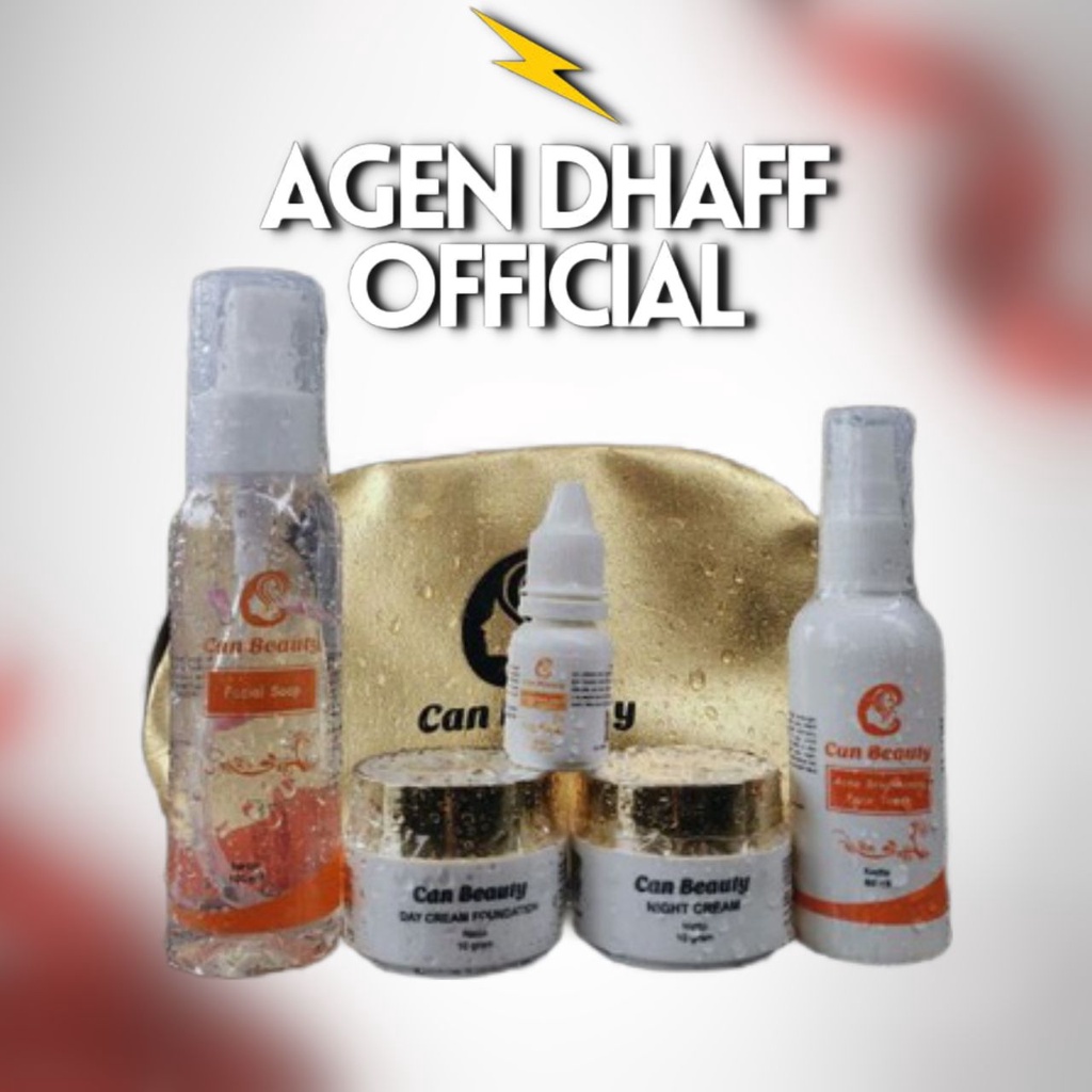 CAN BEAUTY SKINCARE PAKET LENGKAP ACNE SKINCARE BPOM KRIM PEMUTIH WAJAH PERAWATAN WAJAH BPOM ORIGINA