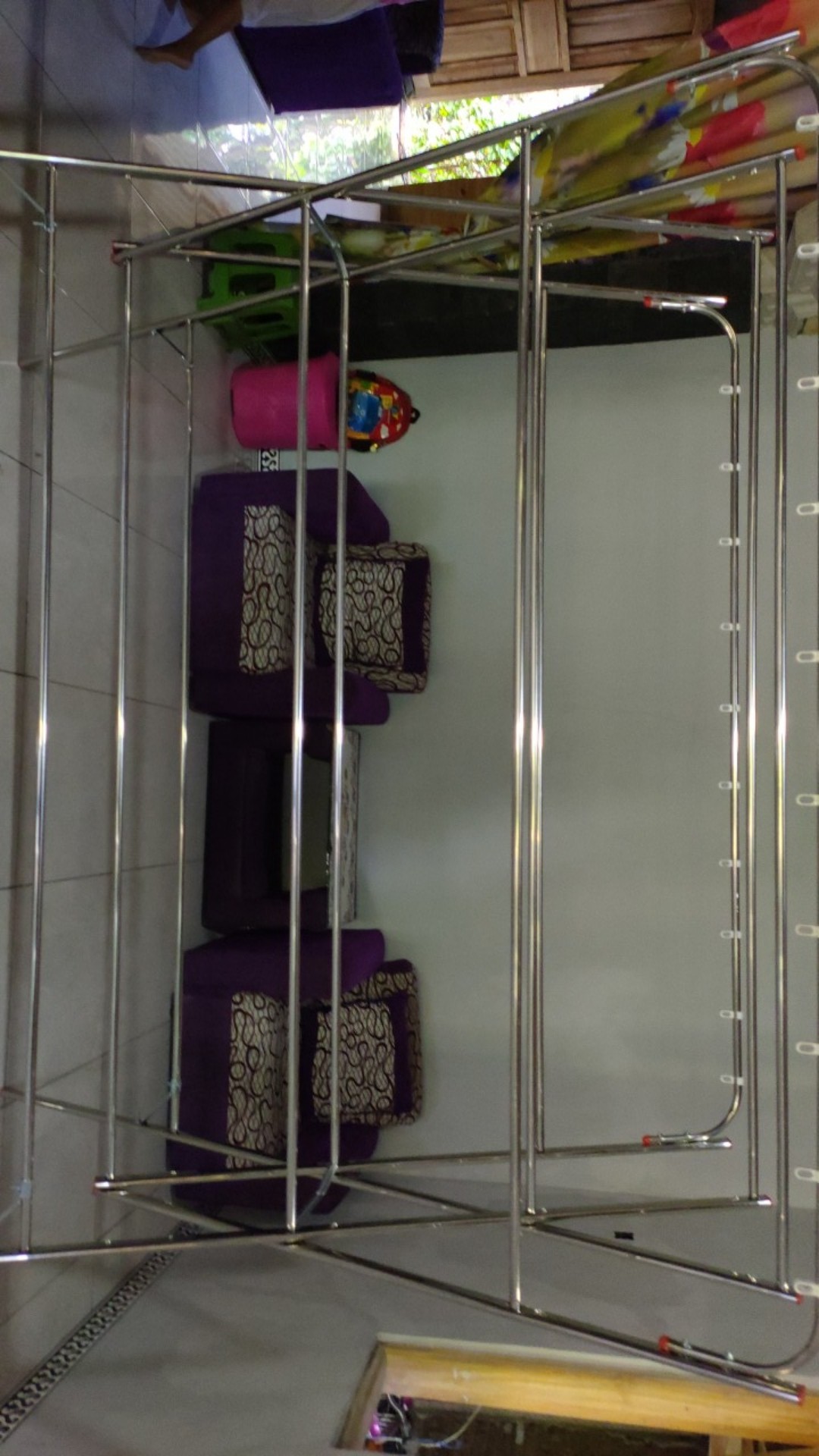 Promo Menarik Jemuran Baju Pakaian Stainless 12 Palang Anti Karat Super Murah - Mustang