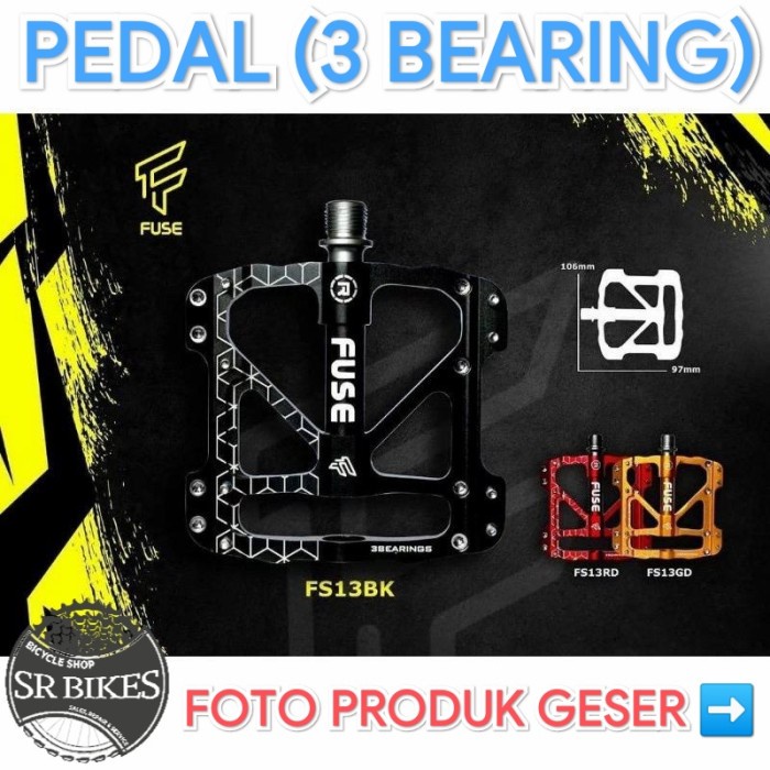 Pedal Bearing Sepeda MTB Lipat Fixie Minion RB. FUSE FS 13