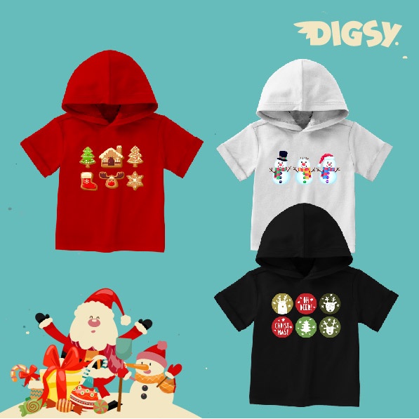 Kaos Natal Anak Baju Natal Anak Kaos Hoodie Natal Anak Usia 2 Sampai 8 Tahun Christmas Cookie Bahan 