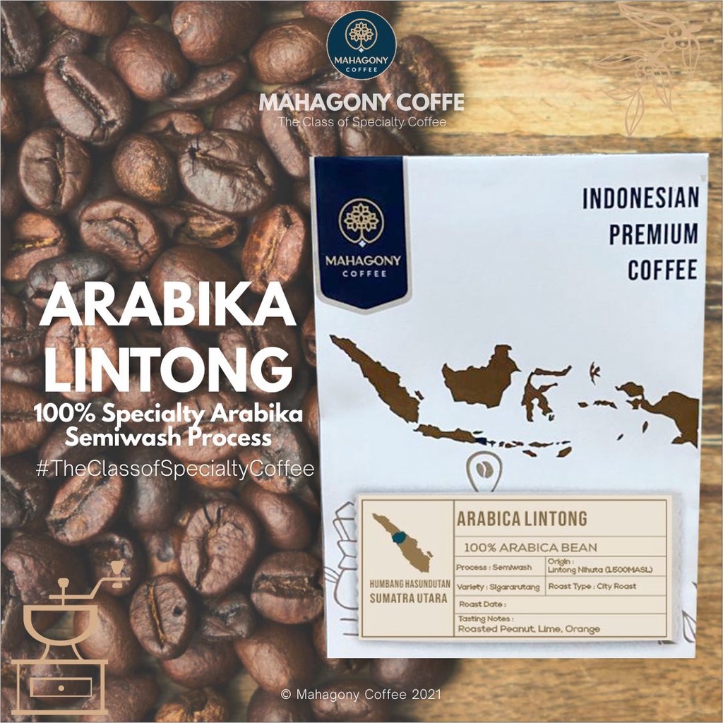 

Arabika Lintong Specialty @200 gram Biji / Bubuk by Mahagony Coffee