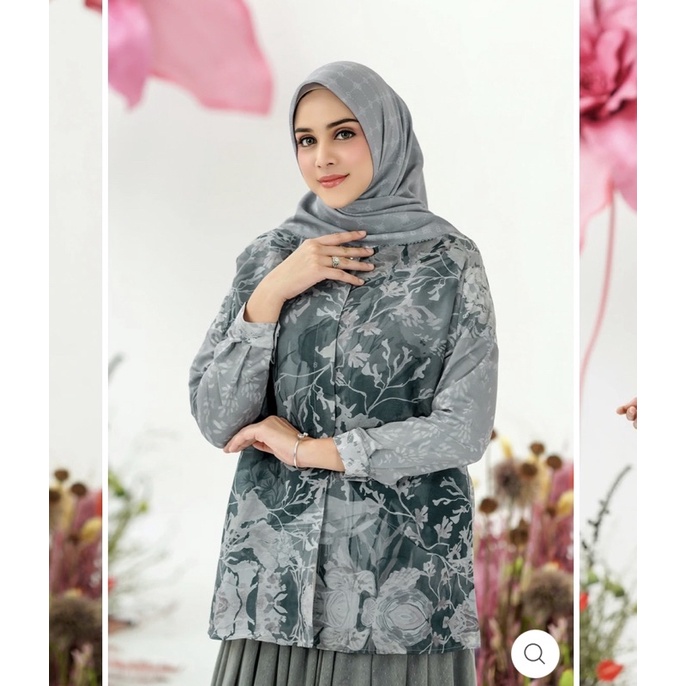 VALVIA TOP BUTTONSCARVES X RIA MIRANDA