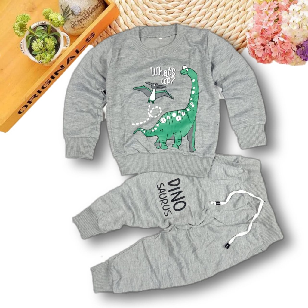 Baju Dinosaurus anak anak laki laki Setelan anak laki laki Setelan Sweater anak