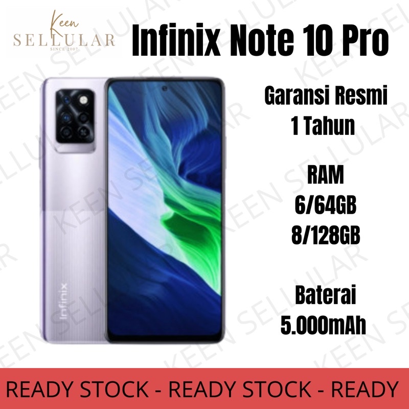 INFINIX NOTE 10 PRO NFC RAM 6GB 8GB ROM 64GB 128GB Garansi Resmi 1 Tahun