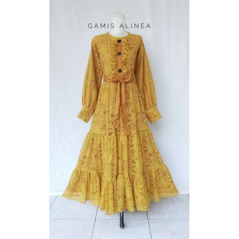 GAMIS ANAK & DEWASA / COUPLE MOMS KIDS / GAMIS ALINE WARNA UNGU MUDA