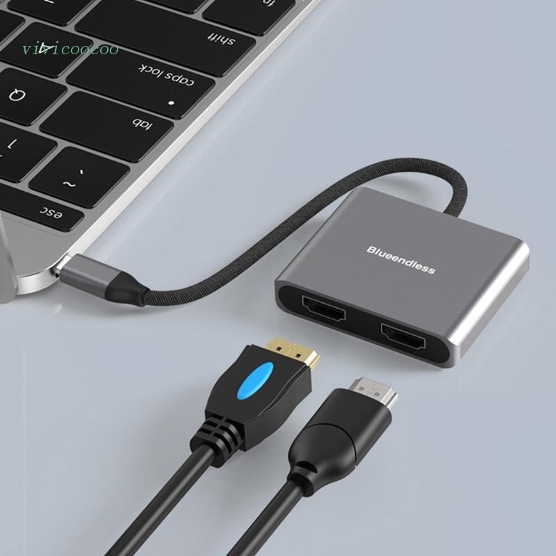 Vivi Adapter USB Tipe C Ke HDMI 4K 60Hz Bahan Aluminum