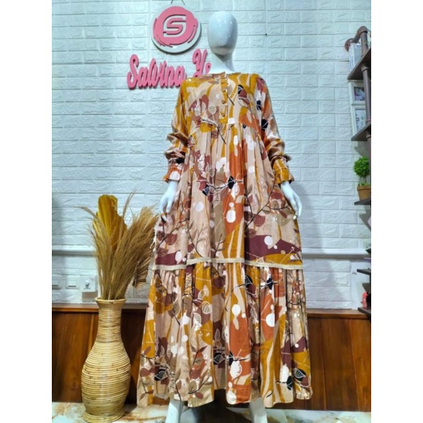 GAMIS SALVINA MOTIF RENDA ASLI SALVINA .YS.ORIGINAL PREMIUM