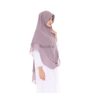 Yanakoi Hijab Jilbab  Khimar Amanda Warna  Ungu Taro  