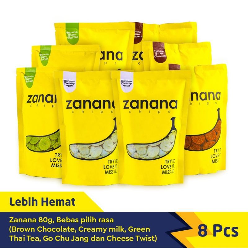 

Paket 8 pcs Zanana Chips 80 gram