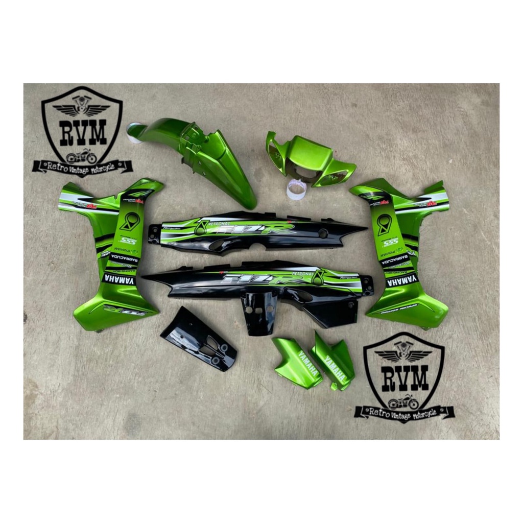 Full Set Cover Bodi Halus petronas hijau Yamaha Fiz r Cover Body Fizr F1zr petronas hijau